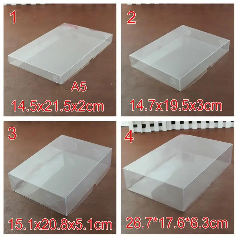 

10 шт./лот 17,6x26,7x6,3 см ПВХ упаковочная коробка складной пластиковый вверх и вниз складной ящик универсальные прозрачные упаковочные коробки