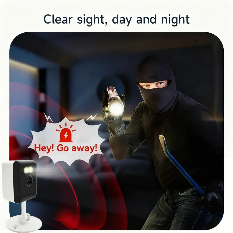 2.4G WiFi Smart Indoor/Outdoor Security Camera for Home,Baby/Elder/Pet Camera With Phone App,Color Night Vision 2-Way Audio 4