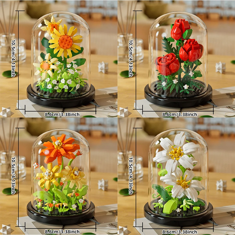 Creative Eternal Rose Succulent Bouquet Puzzle