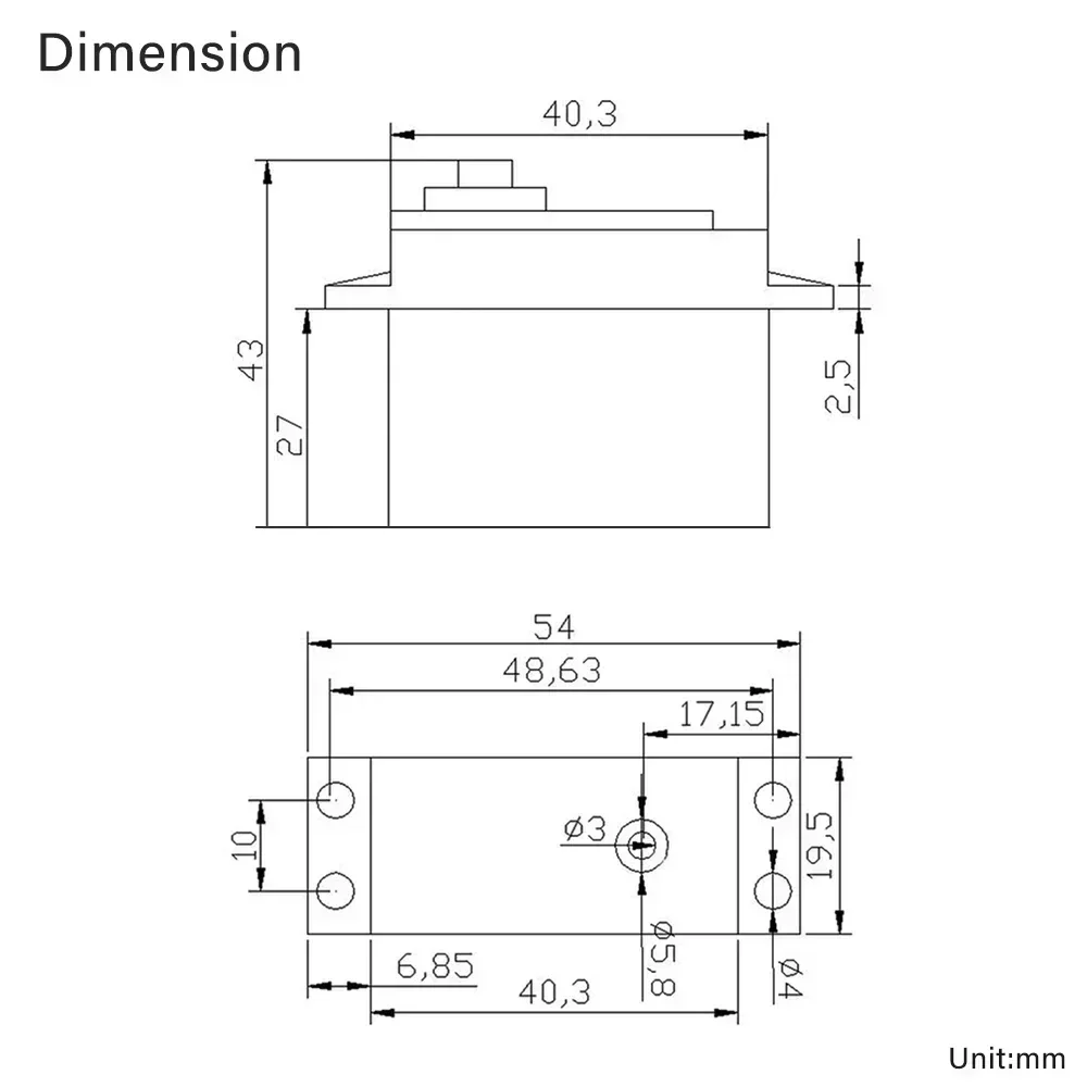 1pc MG945 MG995 MG996R 메탈 기어 서보 모터 180 360 모델 비행기 RC 자동차 보트 Arduino 로봇 용 고속 아날로그 서보 모터