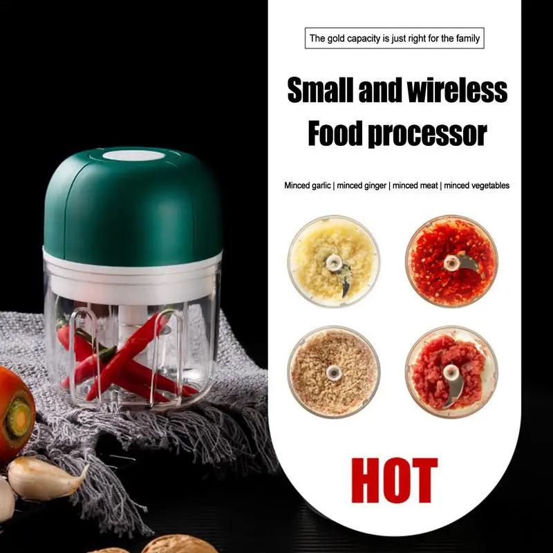 

New 250ml Electric Garlic Chopper Mini USB Charging Garlic Mincer For Meat Household Kitchen Food Garlic Ginger Crusher