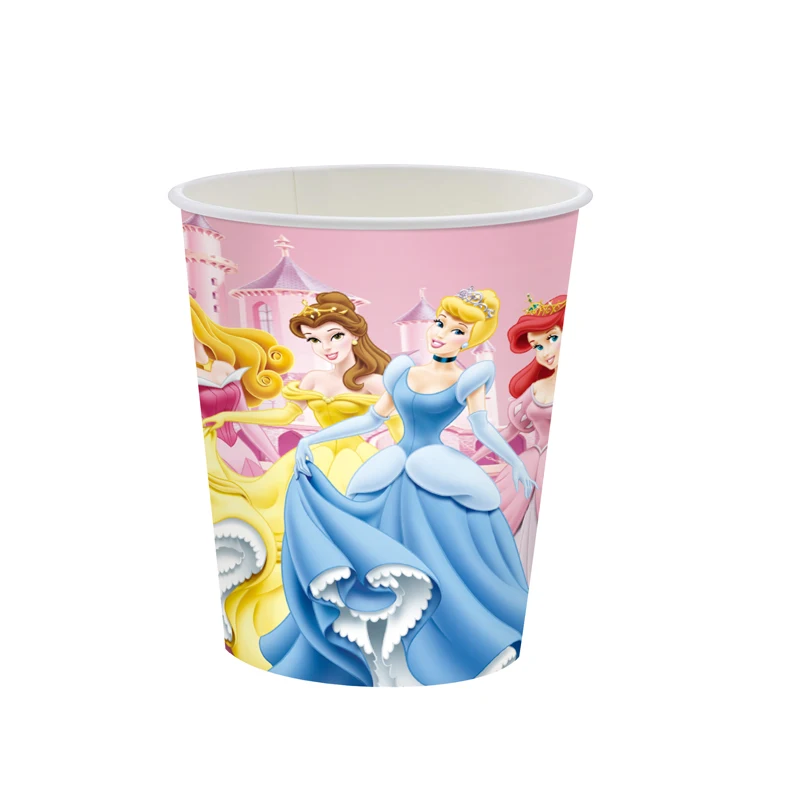 Disney New princess Baby Shower Party cake Decoration Birthday Party Decor Girl Cup Plate Disposable tableware Supplies