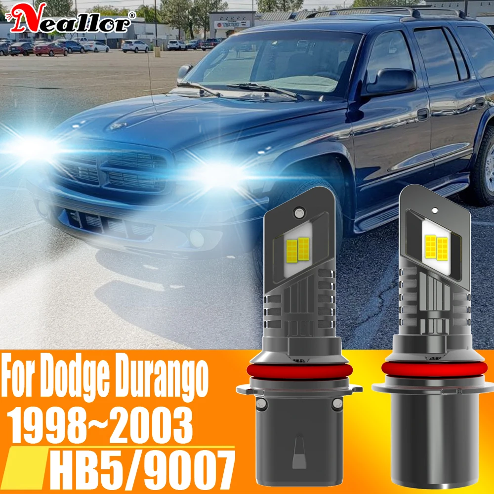 

2pcs HB5 9007 Led Headlight Canbus No Error Car Bulb High Power White Fog Light Diode Lamp 12v 55w For Dodge Durango 1998~2003