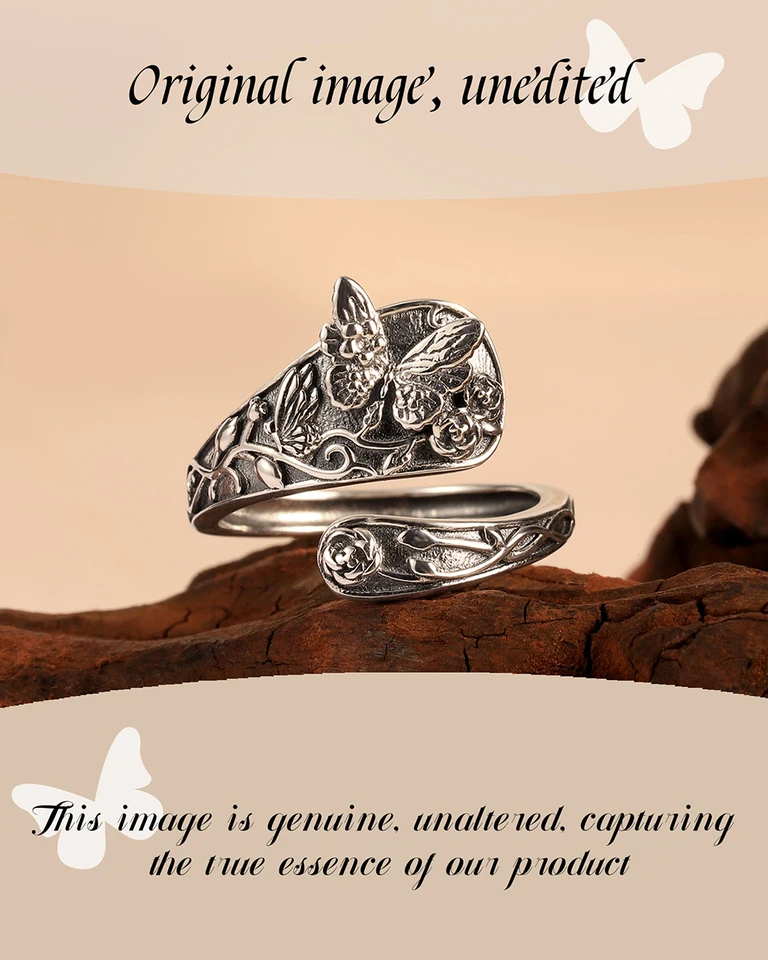 Dragonfly Spoon Ring, Plated Silver Spoon Ring, Dragonfly Thumb Ring, Spoon Jewe