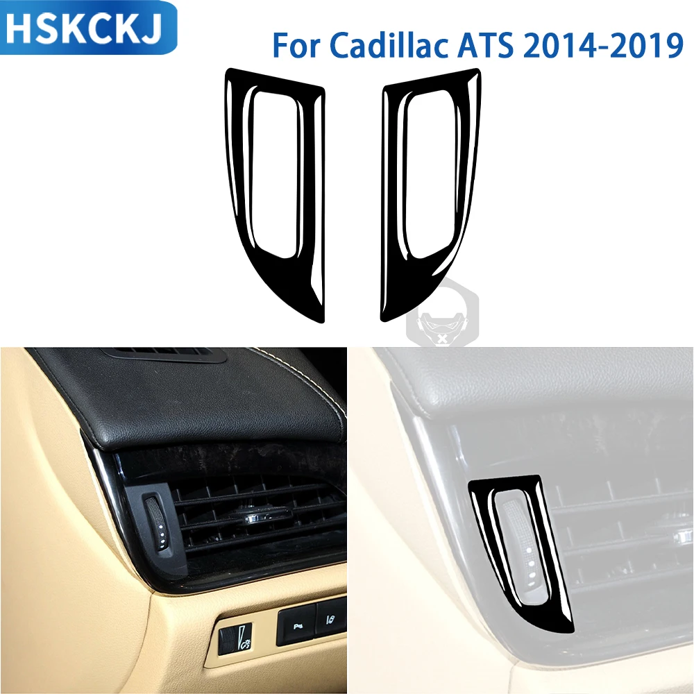 

Аксессуары для Cadillac ATS 2014 2015 2016 2017 2018 2019, аксессуары для салона автомобиля, кондиционер, Выходная отделка, стикер, черный пластик
