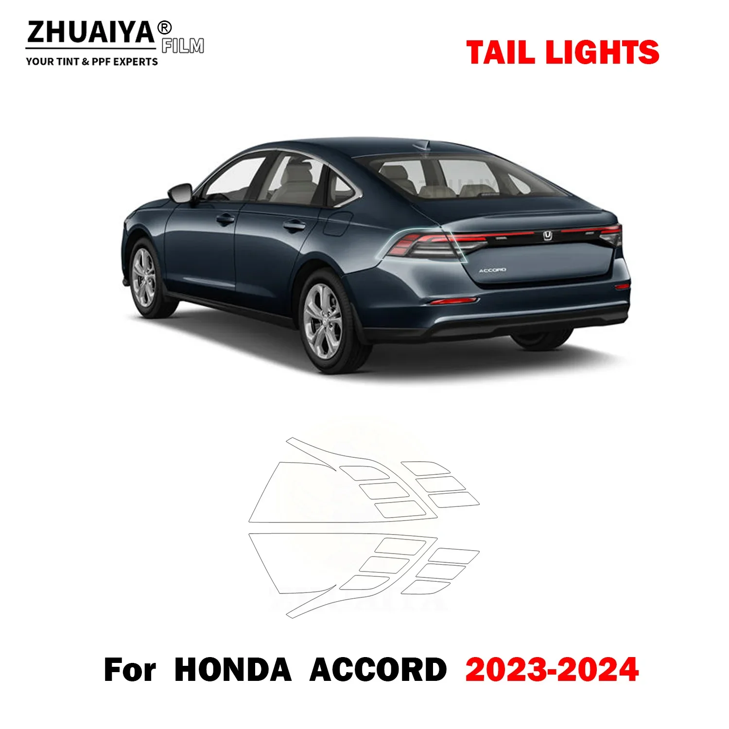

2023-2024 For HONDA ACCORD TAIL LIGHTS TPU PPF Paint Protection Film kit 8.5mil car body film Car stickers Accessories