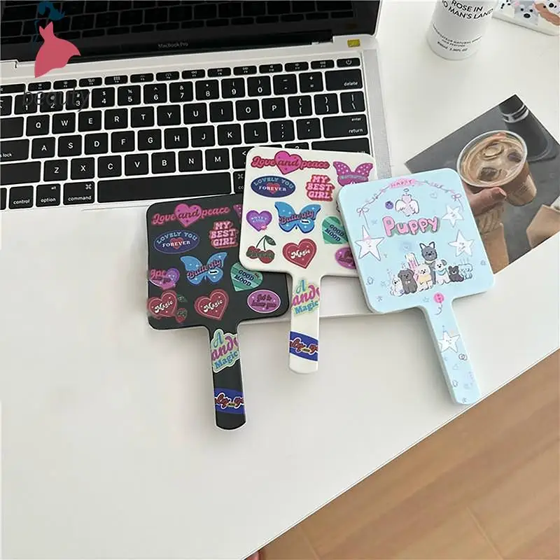 손잡이 달린 속눈썹 익스텐션 메이크업 거울, 스퀘어 메이크업, 화장대 거울, 스파 살롱 컴팩트 거울