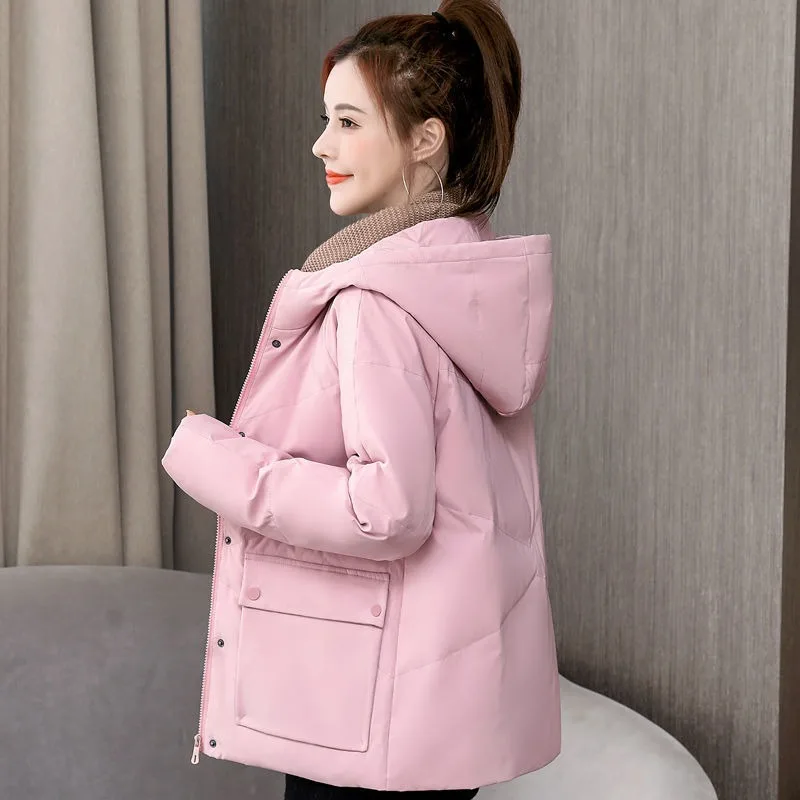 2023 New Women Down Jacket Winter Coat Female Keep Warm Thick Parkas Loose Large Size Outwear Fashi Relaxation Hooded Overcoat