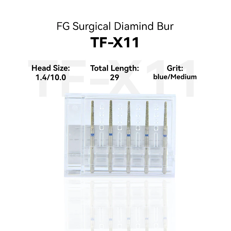 

10pcs FG Surgical XL TF-X11 29.0 Dental Diamond Burs Strawberries Drill FG Polishing Burs for High Speed Handpiece Dentist Tools