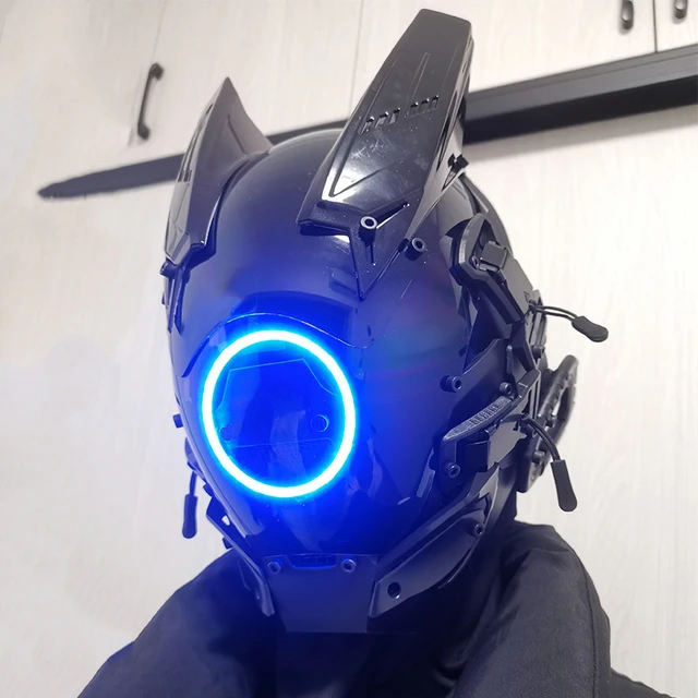 Cyberpunk Mask Cosplay Led Light Party Festival Style Accessory With  Balaclava