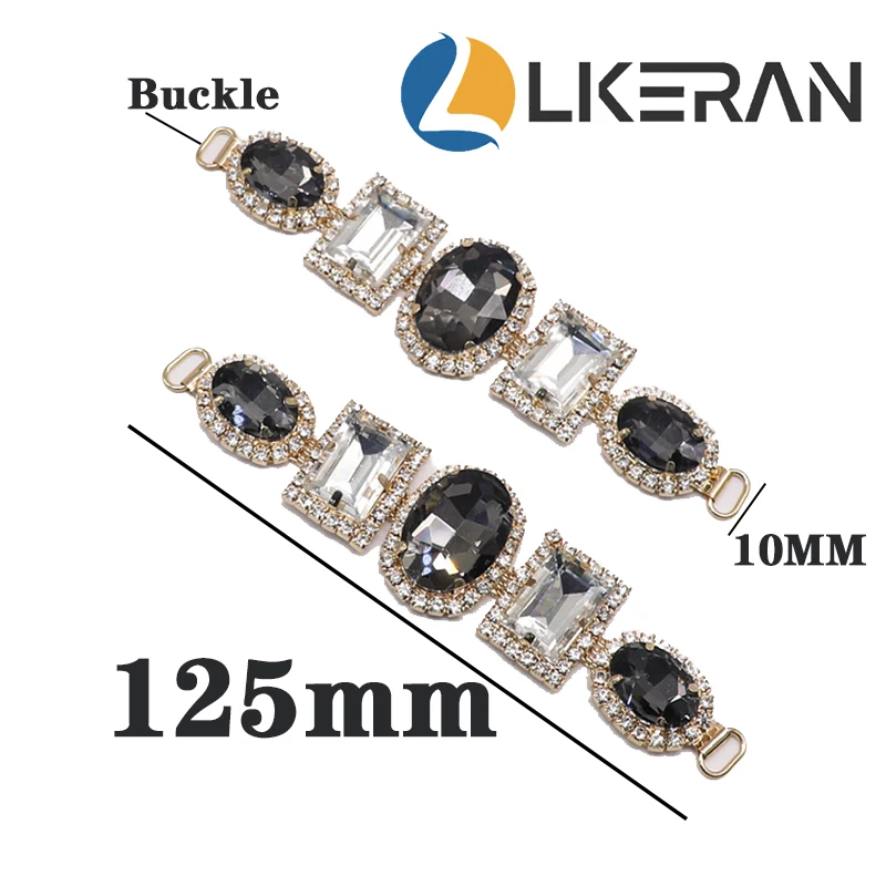 

Shiny 30 Piece 12.5cm Creative Crystal Rhinestone Buckle Swimsuit Decorative Chain, Bikini Fashion Slippers DIY Accessories