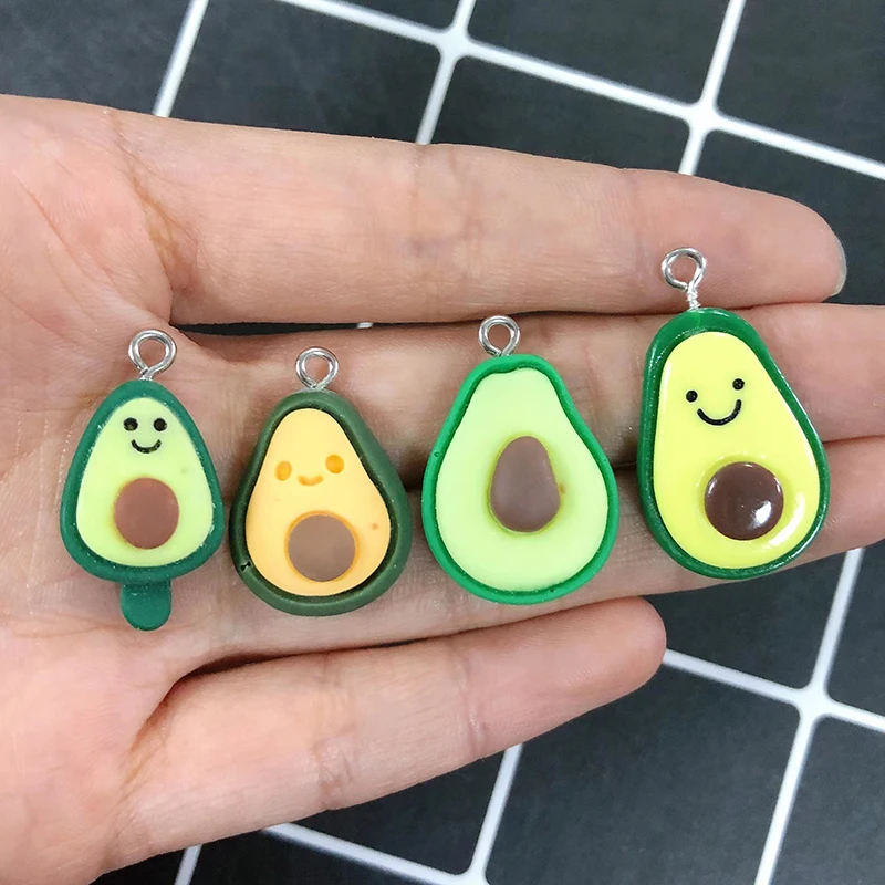 10PCS Candy Resin Charms For Jewelry Making Cute Kawaii Food Fruit