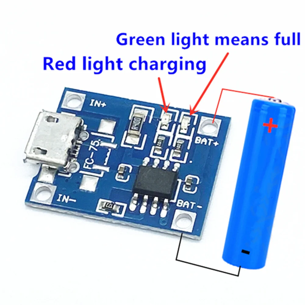 마이크로 USB 5V 1A 18650 TP4056 리튬 배터리 충전기 모듈 충전 보드, 보호 이중 기능 1A 리튬 이온, 5 개