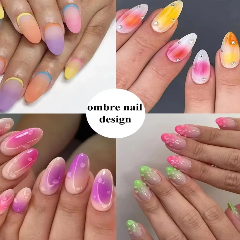 100pcs Durable Multi-Purpose Gradient Sponge Brush Nail Care Soft Sponges Nail Art Brush Nail Art Sponge