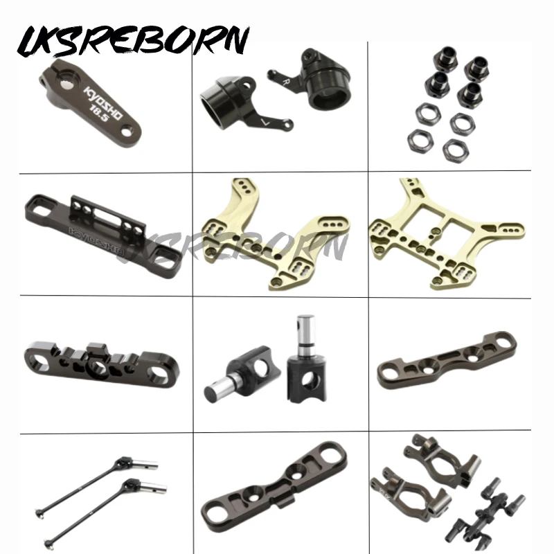

Metal C-Hub Carrier CVD Adapter Differential Cup Steering Cup Servo Horn Shock Stay for Kyosho MP9 MP10 1/8 RC Car Upgrade Parts