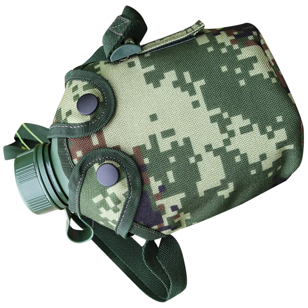 1Set Military Canteen Camouflage 1L Aluminum Alloy Water Bottle No Leak Thermal Insulation for Camping Hiking Survival