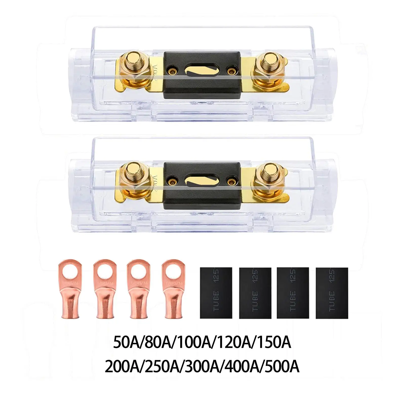 

2Pcs Anl Fuse with Fuses Holders and Holder Accessory Replaces