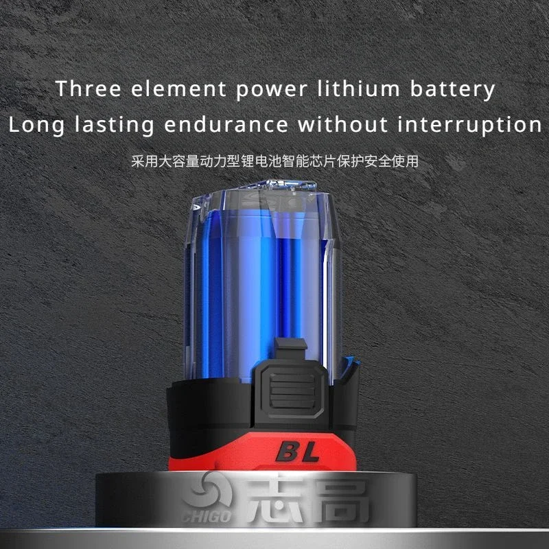 CHIGO Brushless Electric Drill Cordless Knockable Driller Driver 80N.m 18V Screwdriver Li-ion Battery Electric Power Tools 4