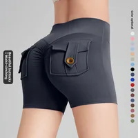 اليوغا السراويل للنساء جيب Scrunched بعقب الصالة الرياضية طماق عالية الخصر رفع الجوارب مثير الغنيمة السراويل الرياضية اللياقة البدنية 1