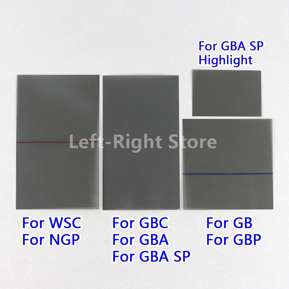 

150PCS Polarized Polarizer Filter Film Sheet For GB DMG GBP GBA GBC GBA SP NGP WSC Backlit Screen Modify Part Polarizing film