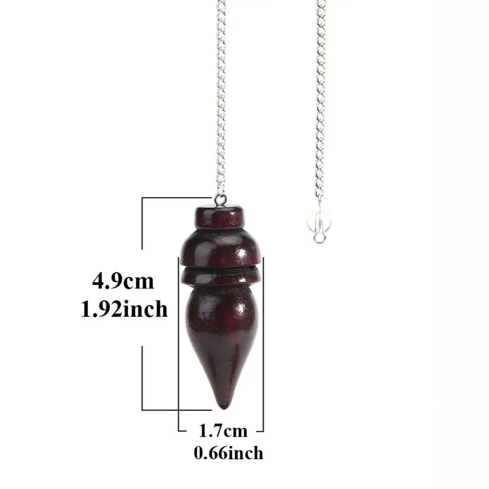 New Quality Natural Wooden Pendulum for Divination Dowsing Egyptian Wood Pendulums Dowser with Chain Reiki Spiritual Pendulos
