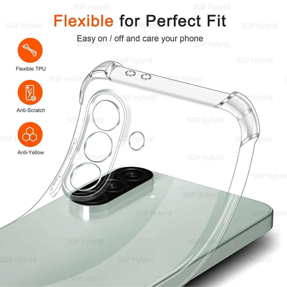 Clear Soft Silicone Shockproof Phone Case - Slim Transparent Protector Cover