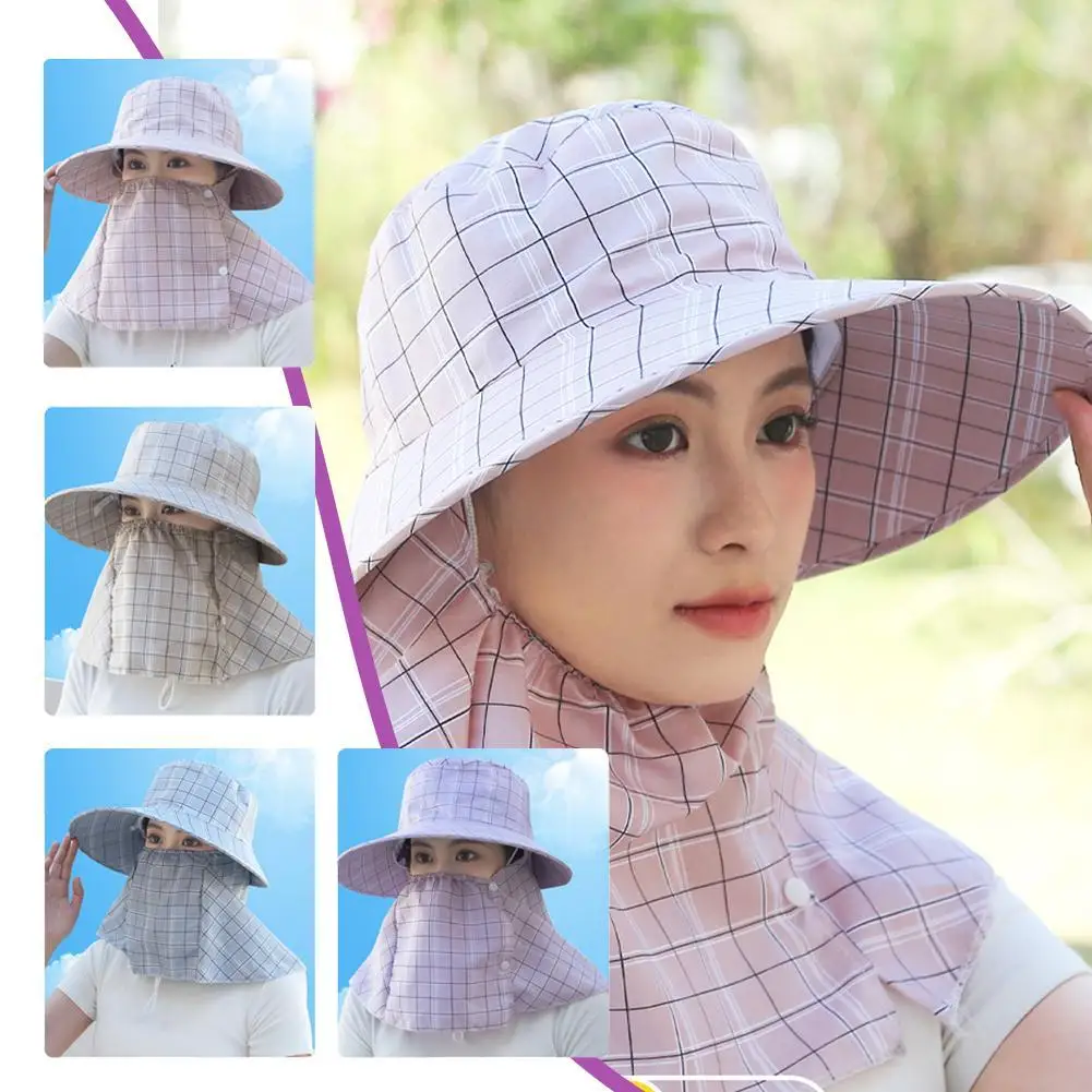 

Large Brim Sun Hat Outdoor Cycling Sunshade Beach Hat Stylish Protection UV Sun Women's Hat Comfortable Summer A9I1