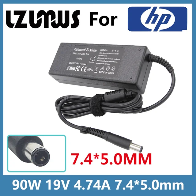 19V 4.74A 90W 7.4*5.0MM AC Adaptateur D'alimentation Pour Ordinateur Portable Pour HP Pavilion DV3 DV4 DV5 DV6 6535S 6570B 6910P ProBook 430 G1 G2 1
