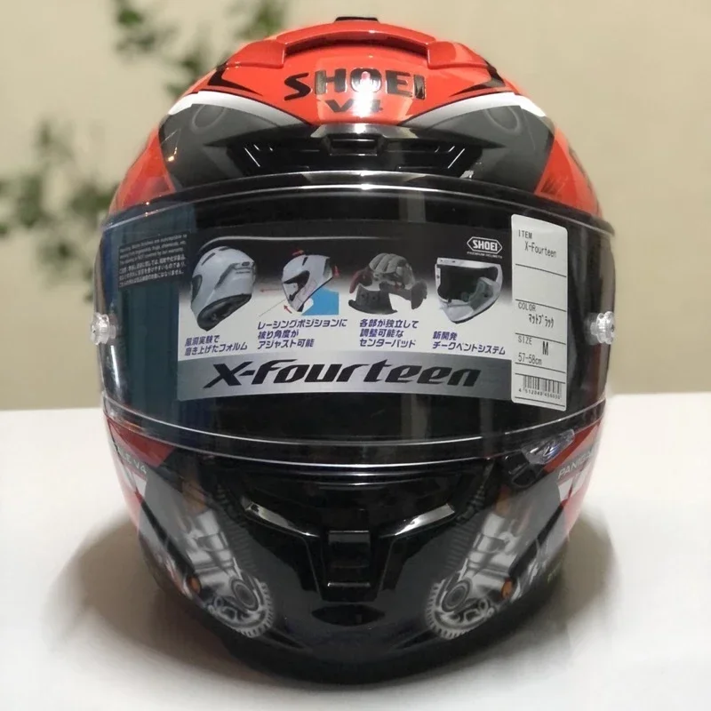 X 14 헬멧 X-14 Panigale V4 레드 헬멧, 풀 페이스 레이싱 오토바이 헬멧