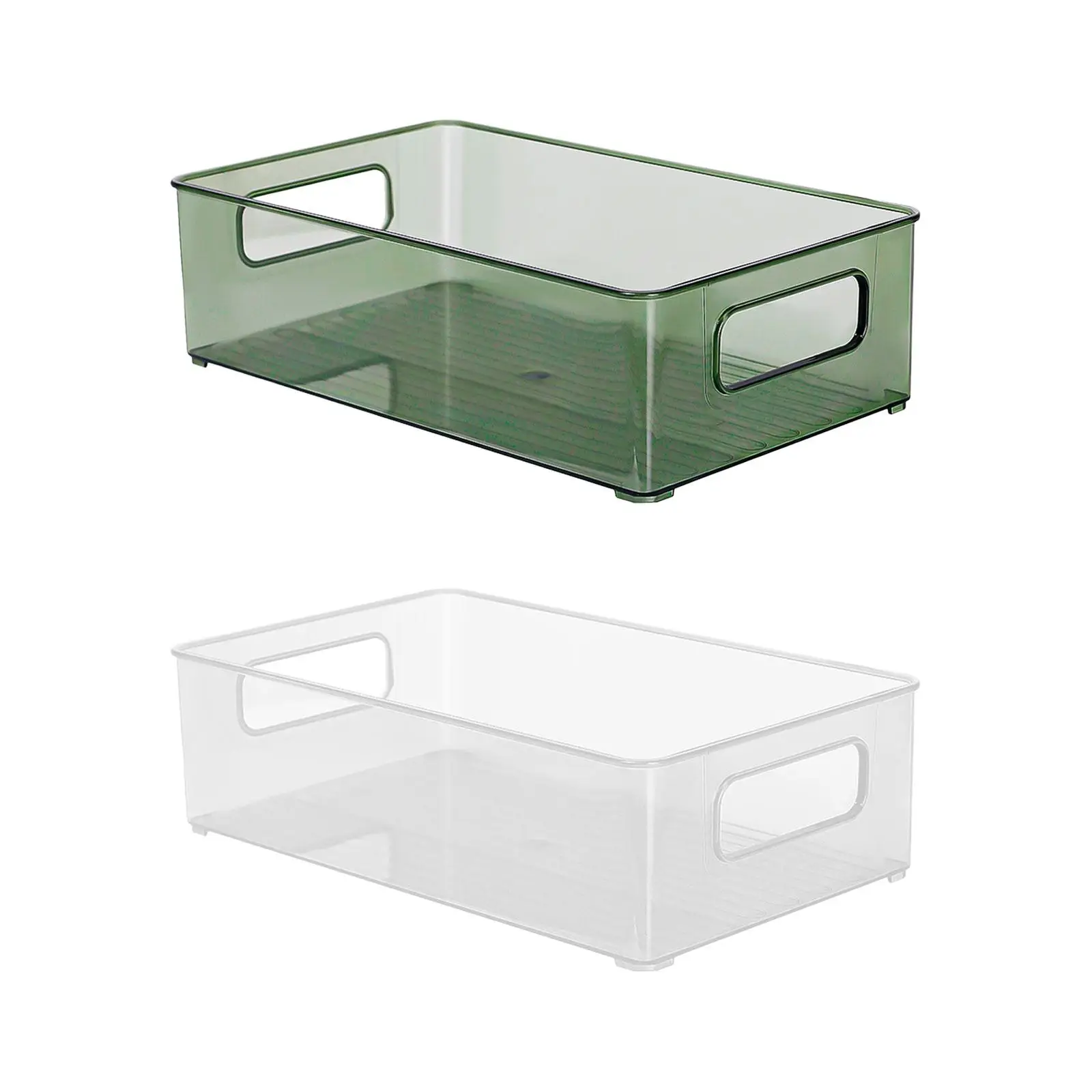 

Desktop Makeup Vanity Box with Handles 10.43inchx6.30inchx2.95inch Cosmetic Storage Basket for Pantry Kitchen Drawer Cabinets