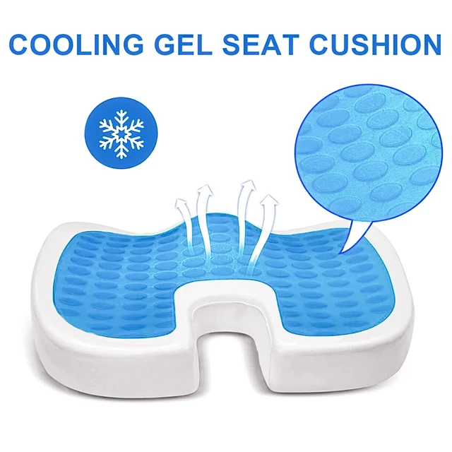 Cooling Gel Memory Foam Seat Cushion, Office Chair Seat Cushion,  Comfortable Seat Cushion, Tailbone Pain Relief Seat Cushion, - AliExpress