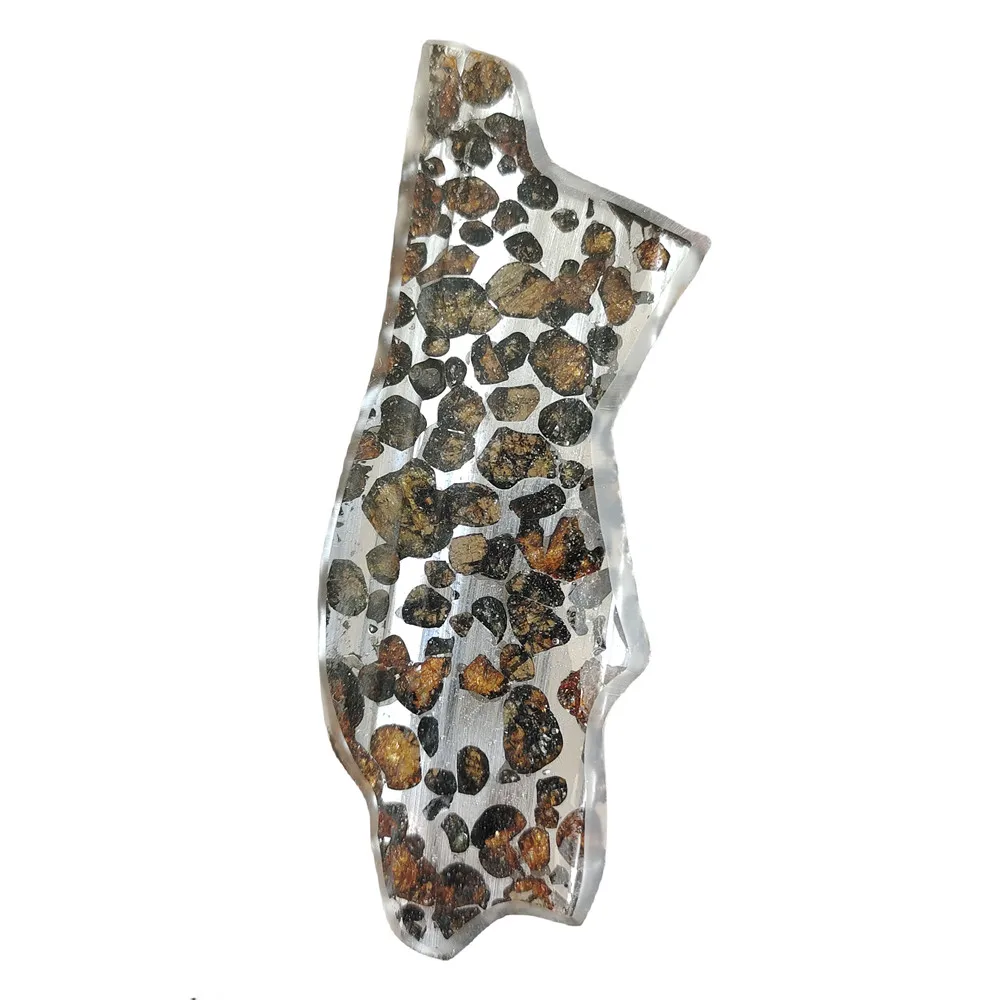 

29g SERICHO Meteorite Natural meteorite olivine specimen material Slice Meteorite specimen Collection - from Kenya -QA371