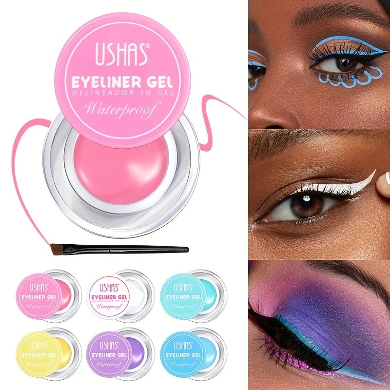 

Colorful Eyeliner Gel Quick Dry Long Lasting Eye Liner Cream with Brush Eyes Makeup Waterproof Anti-sweat Cosmetics Maquillaje