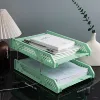 File Rack File Basket A4 Storage Box Multi-Layer File Tray File Classification Storage Shelf Book Stand Large Capacity Fall-Resi 5