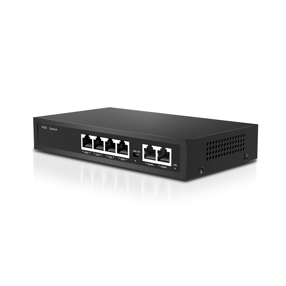 POE switch 10/100Mbps 4/6/8Ports smart IP switch POE standard RJ45 injector for IP camera/Wireless AP