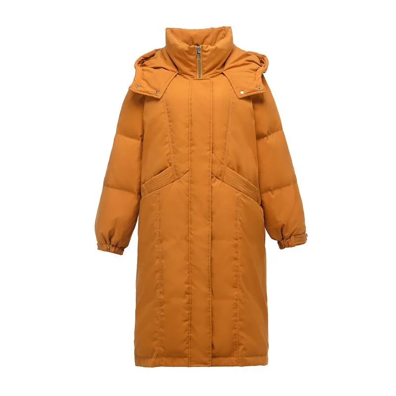 New Women Down Jacket Winter Coat Female Warm Thick Extra Large Size Parkas Loose Long Outwear Fox Fur Collar Hooded Overcoat