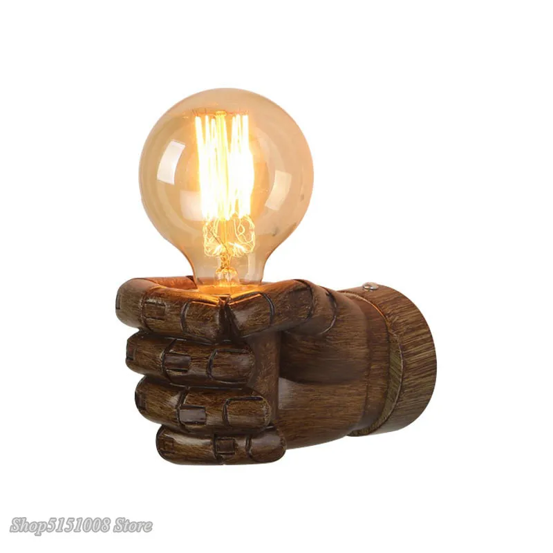 Loft Style Nordic Resin Metal Wall Sconce Art Decor left hand right hand bedside Wall Light for Home Lamp Indoor Lighting