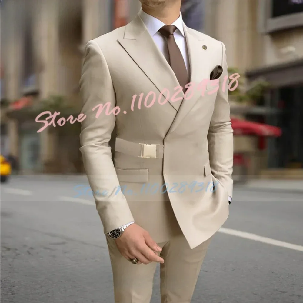 2024 ternos masculinos com fivela de metal dourado masculino casual blazer  calças conjunto feito à mão terno masculino dikстюм muжstolй traje homme -  AliExpress, image size:1000x1000