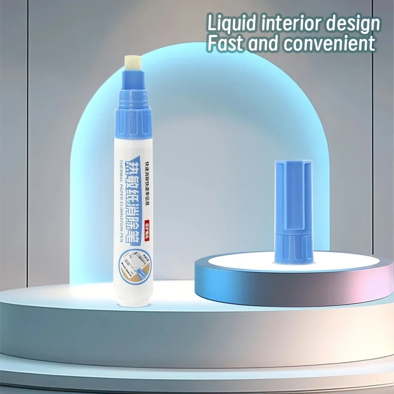 매직 수정 열전사 펜 2/4팩, 배송 라벨, 전화 요금, 청구서 처리 도구, 감열지 수정액, 속달 배송 얼룩 제거제, 개인정보 보호 텍스트 속건 커버업 액체에 사용할 수 있는 무자국 지우개 펜