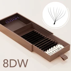DIYDAY W Shape Eyelash Extension Premade Fans Mink Faux Lashes - 9 - 15Mix (8D W LASH EXTENSION)