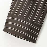 Autumn Blouses Woman Trendy Solid Stripe Turn-Down Collar Long Sleeve Buttons Single Breasted Female Street Shirts - Image 6