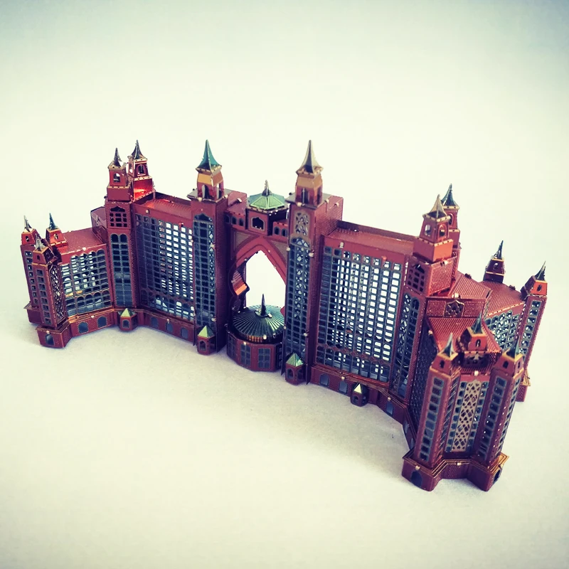 Love Spell full metal DIY building Jigsaw model 3D mini stereo Mosaic color Atlantis Hotel 5