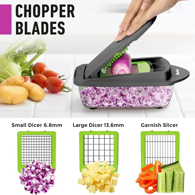 Vegetable Chopper Veggie Chopp 14/16in1 Food Chopper Kitchen Gadgets Slicer Dicer Cutter Carrot Garlic with Container vegetable slicer,vegetable cutter