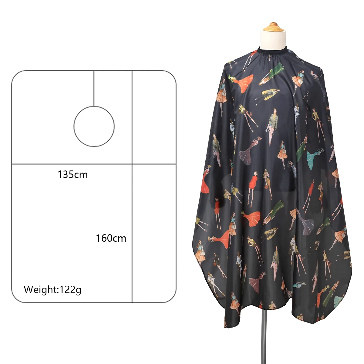 Haircut Cape Barbershop Hairdressing Coat Waterproof Adjustable Gown Anti-static Buckle Haircut Cloth Barber Cape Tool
