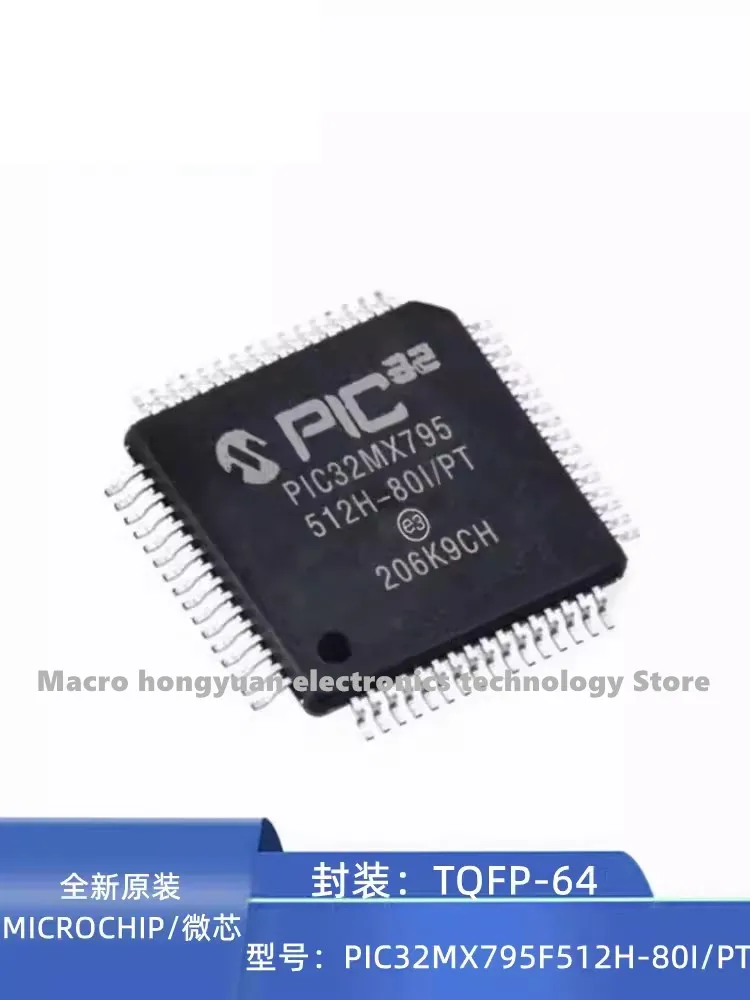

PIC32MX795F512H-80I/PT pic32mx795f5QFP-64 100% MCU yeni
