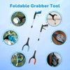 1-Pack 34 Inch Extra Long Grabber Reacher with 360°Rotating Jaw & Magnet Foldable Pickup Mobility Aid Reaching Assist Tool 3