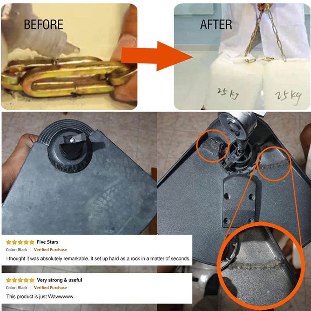 Metal Glue Quick Caulk Fill Fillers Adhesives Sealants Car Windshield Repair Tool Liquid Glue Bonding Plastic Wood Rubber Powder 6