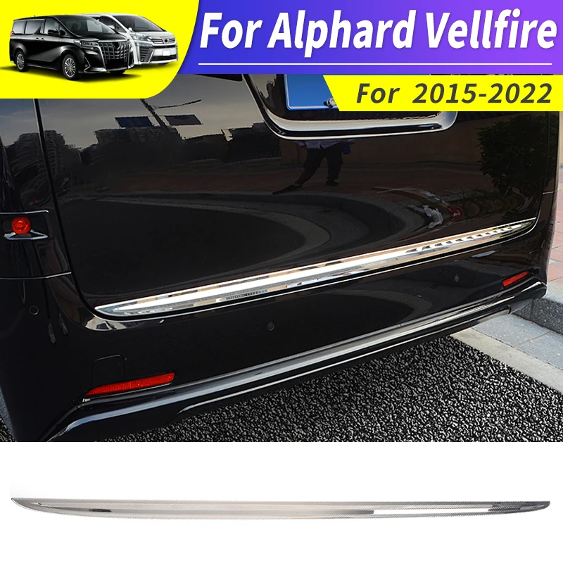 

2015-2022 For Toyota Alphard Vellfire 30 Automobile Tailgate Trim Modified Stainless Steel Trunk Ornamental Plate Accessories