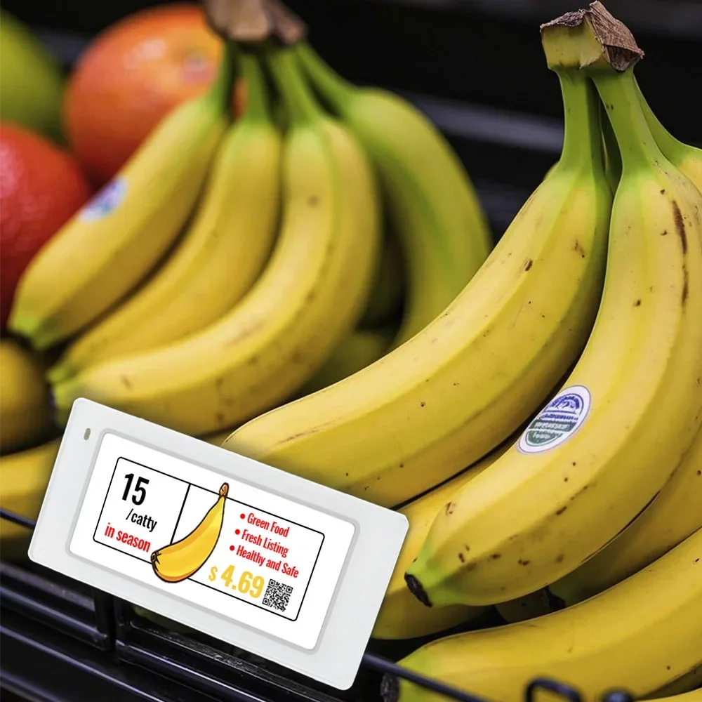 E 잉크 디스플레이 4색 디지털 태그 전자 ESL 선반 라벨 Rfid Smart Ble 라벨