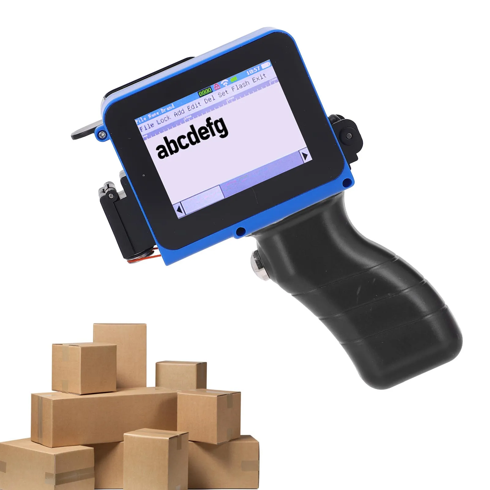 【HOT】Handheld Inkjet Printer 12.7mm Supports Multi Languages Handheld Inkjet Coder 4.3 Inch  for Text Number Date Label